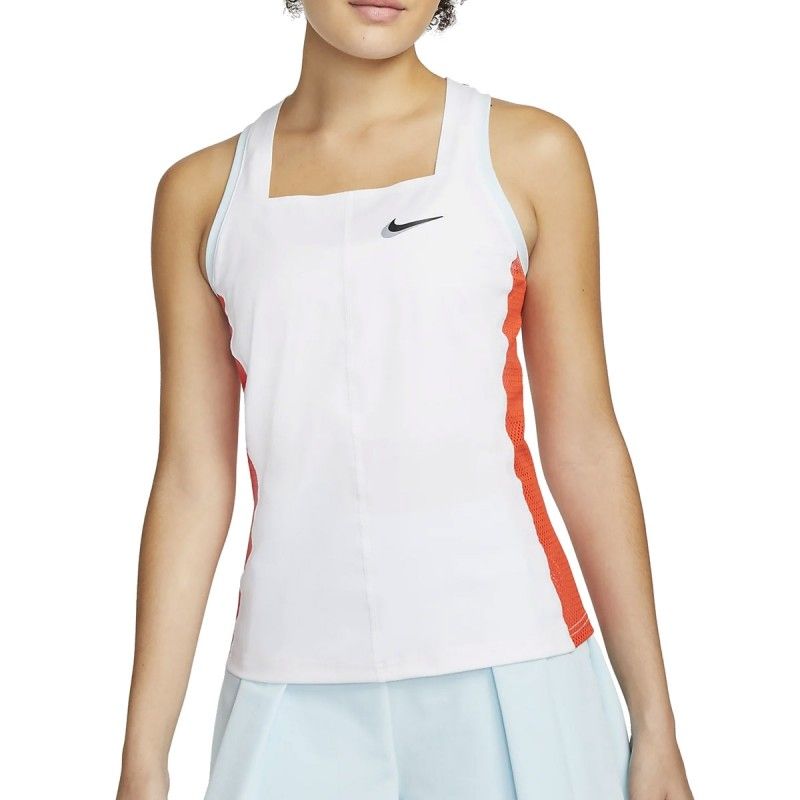 Maglietta Nike Maglietta Court Dri Fit Slam Bianco Arancione Donna | Ofertas de padel