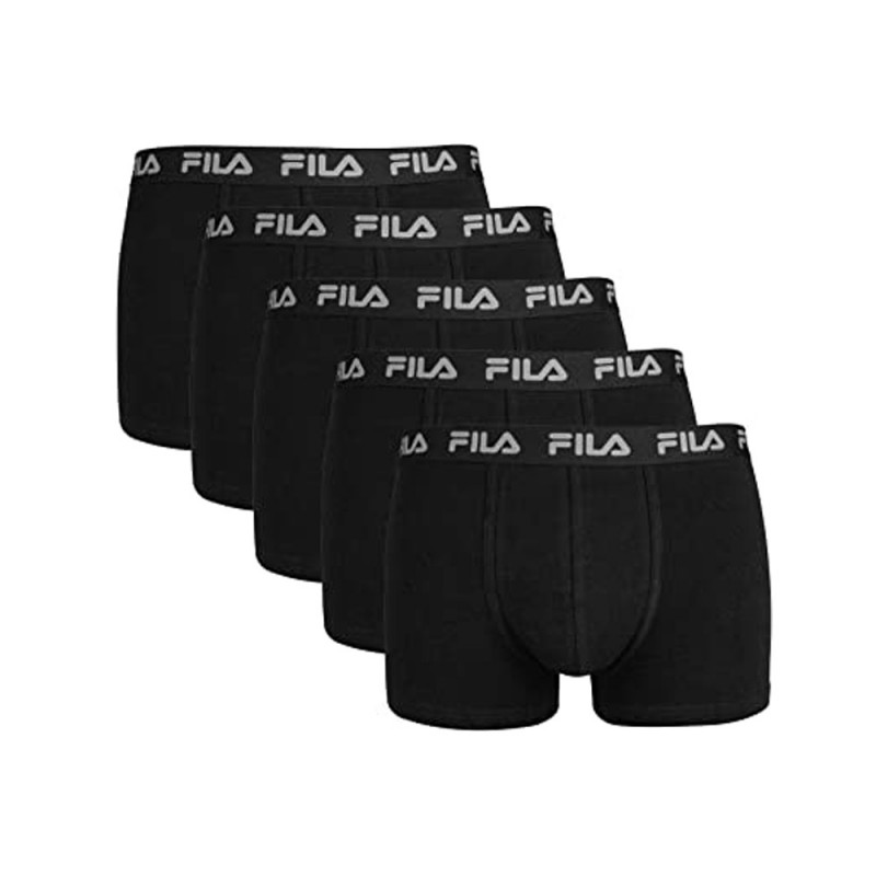 Pack 5 Boxer Fila Preto | Ofertas de padel