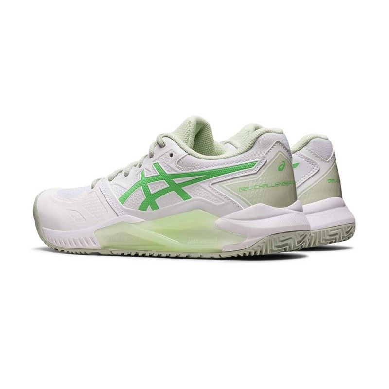 Asics Gel-Challenger 13 Feminino Padel Branco Verde | Ofertas de padel