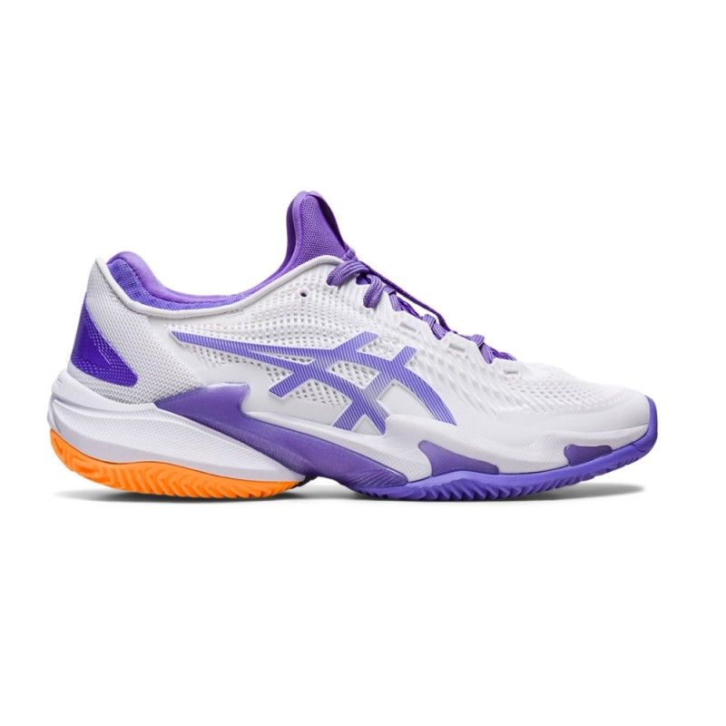 Asics Court Ff 3 Clay Branco Roxo Feminino | Ofertas de padel