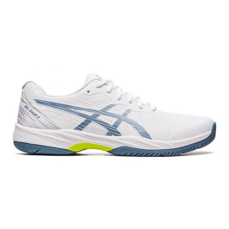 Asics Gel-Game 9 Bianco Blu 1041a337 101 | Ofertas de padel