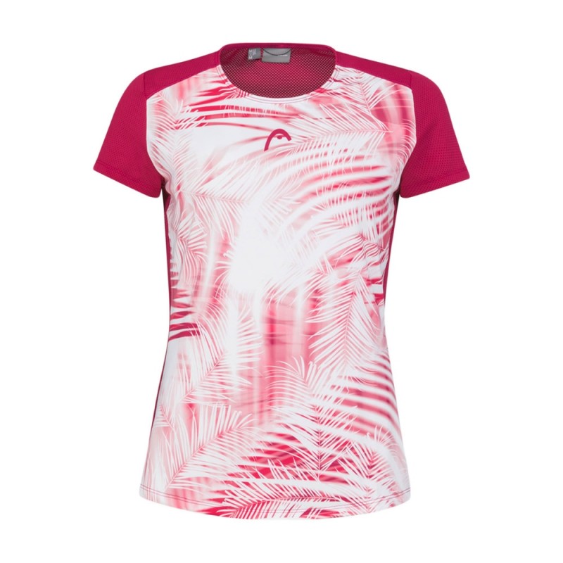 Camiseta Head Tie-Break Rosa Blanco Mujer | Ofertas de pádel