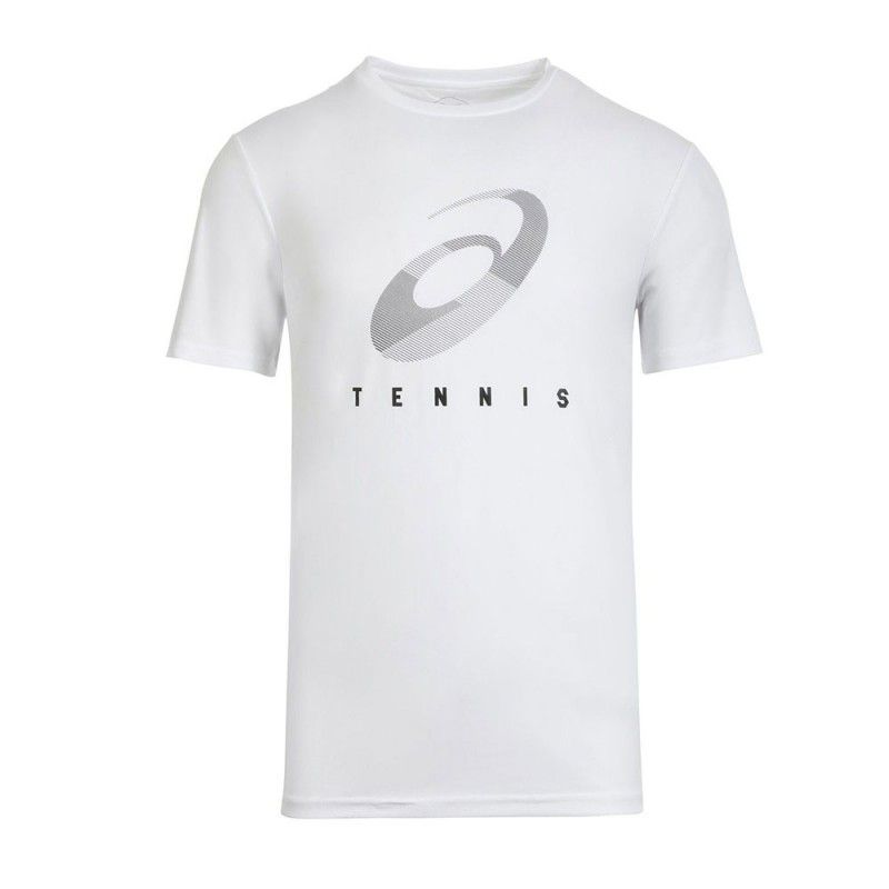 T-shirt Asics Court Spiral Branco | Ofertas de padel