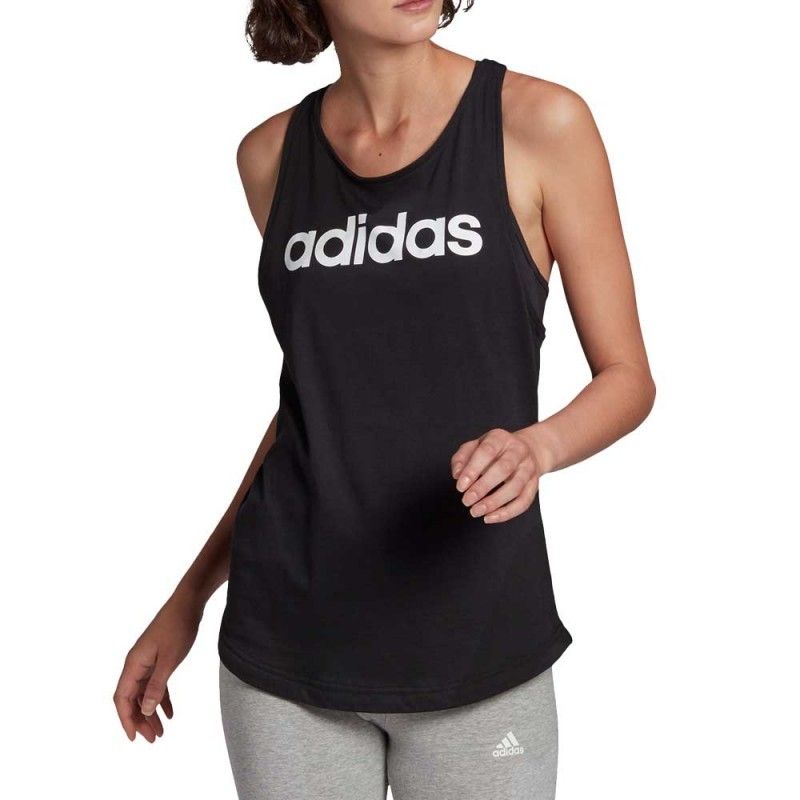 Maglietta Adidas Essentials Logo Canotta nera da donna | Ofertas de padel