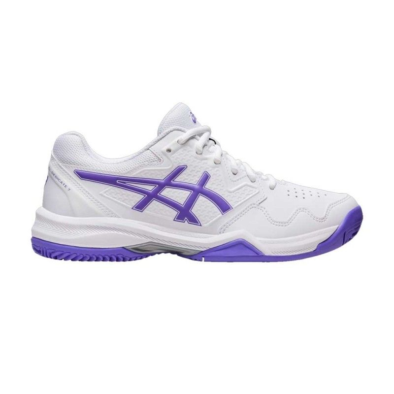 Asics Gel-Dedicate 7 Clay Blanco Morado Mujer | Ofertas de pádel