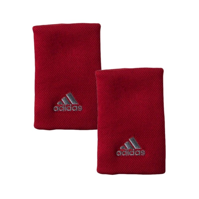 Coppia di braccialetti Adidas Rosso grigio | Ofertas de padel