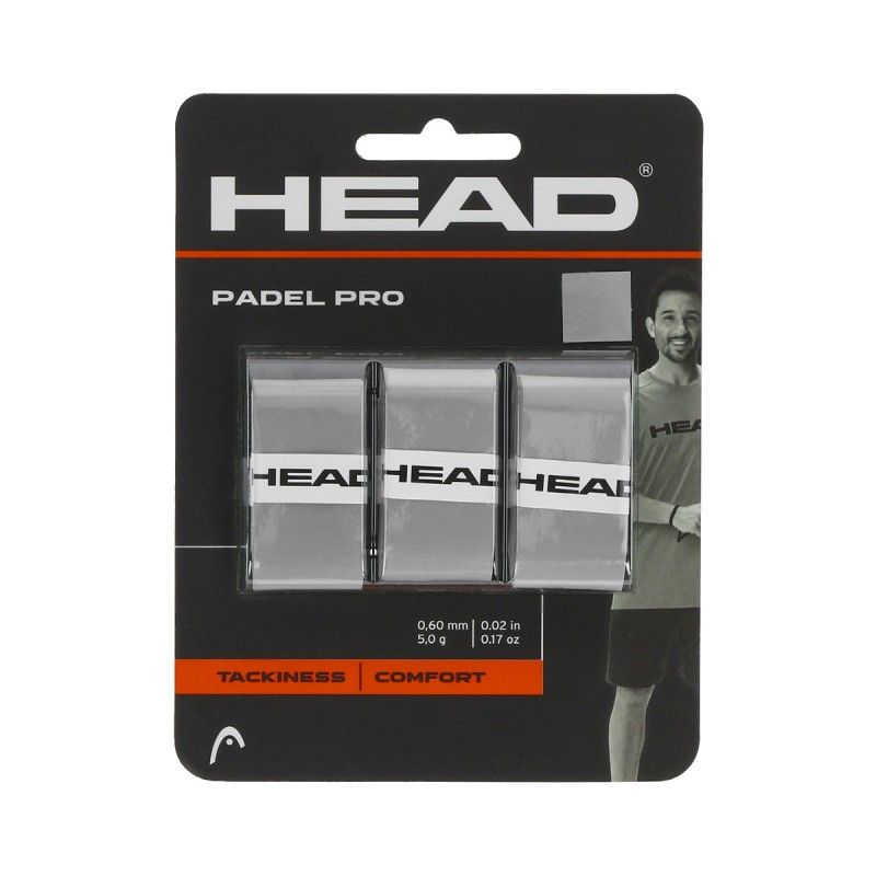 3 Units Overgrip Head Padel Pro Grey |Padel offers