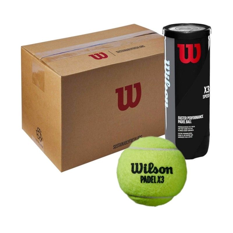 Caixa de 24 bolas Wilson Padel X3 Speed Ball | Ofertas de padel