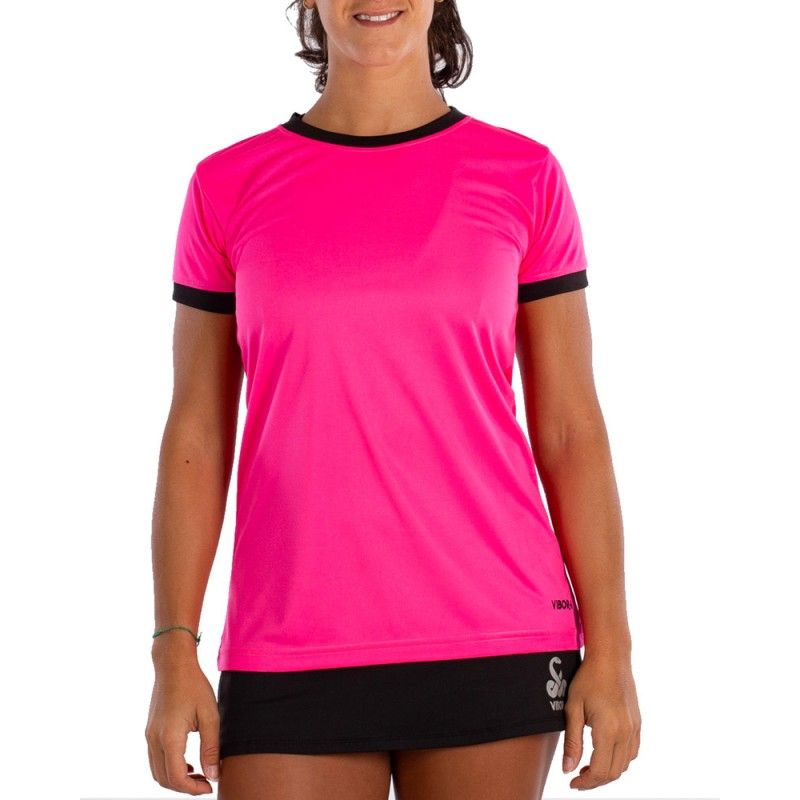 Maglietta Vibor-A Fucsia Letale Nero Donna | Ofertas de padel