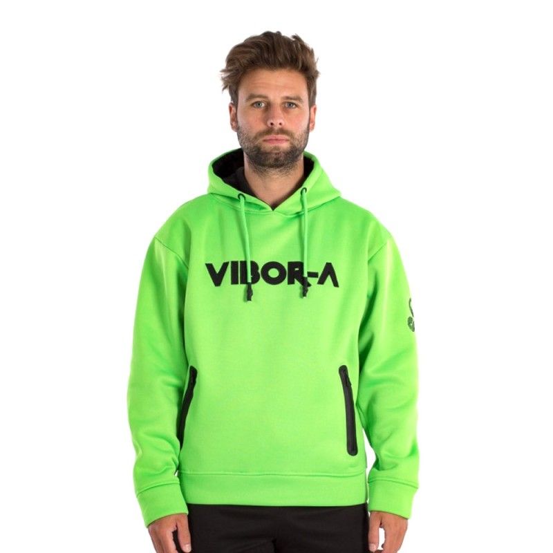 Felpa Vibor-A Verde fluoro Yarara | Ofertas de padel